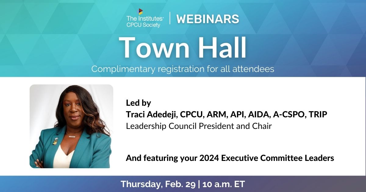 Webinars The Institutes CPCU Society
